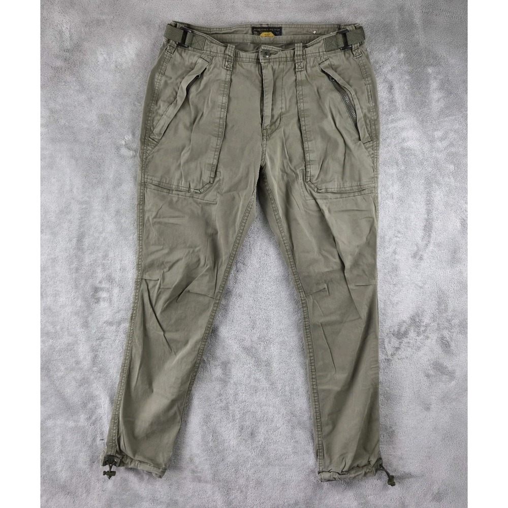 Vtg Y2K Abercrombie and Fitch Paratrooper Cargo Green Baggy Pants Mens 30x30